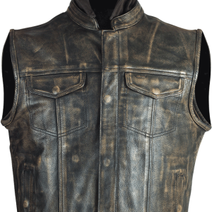 Motorbike Leather Vest
